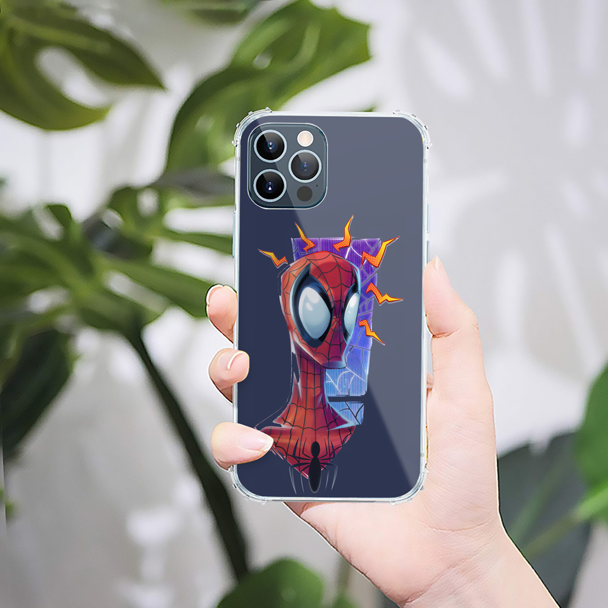（画像用） Spider Man スパイダーマン 【iPhone 12シリーズ対応】透明スマホケース（クリアソフトケース）